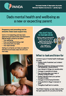 PANDA Factsheet - Perinatal Mental Health in Dads