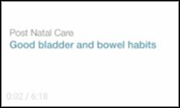 Good bladder and bowel habits: postnatal care video 
