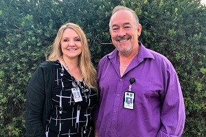 Photograph of 2 staff members who work with CRHTT