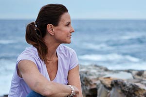 Woman looking off into the distance