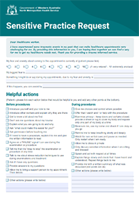 sensitive practice request form