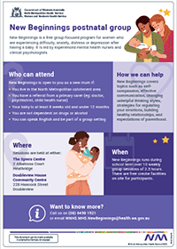 New Beginnings postnatal group